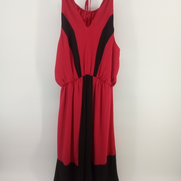NWT Gibson Latimer Pink Black Colorblock Dress The West End M - Picture 7 of 11